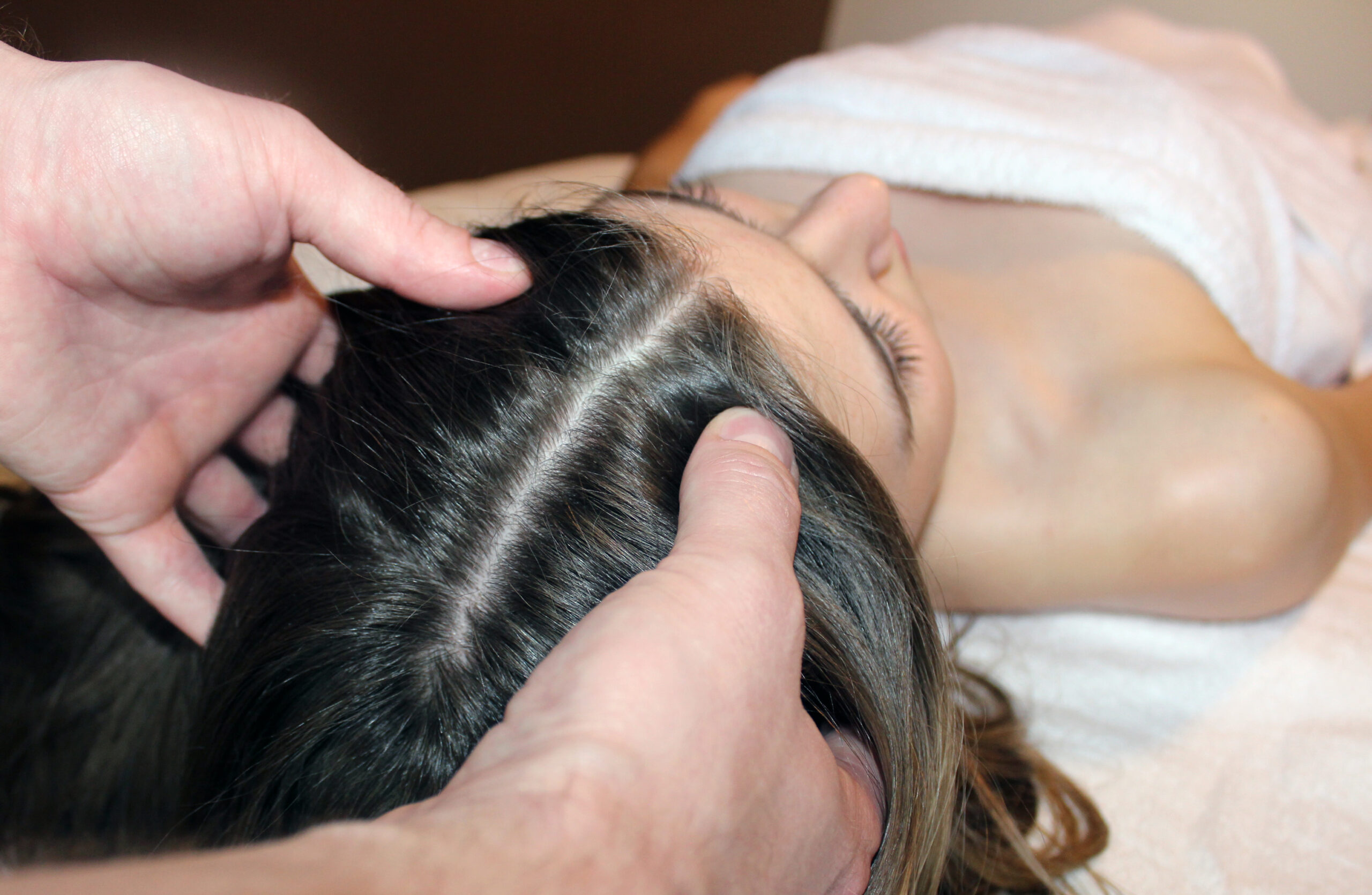 Indická masáž hlavy